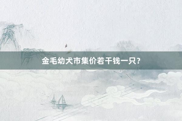 金毛幼犬市集价若干钱一只？